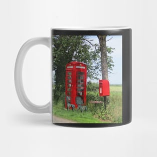 Red phone and post box. Mug